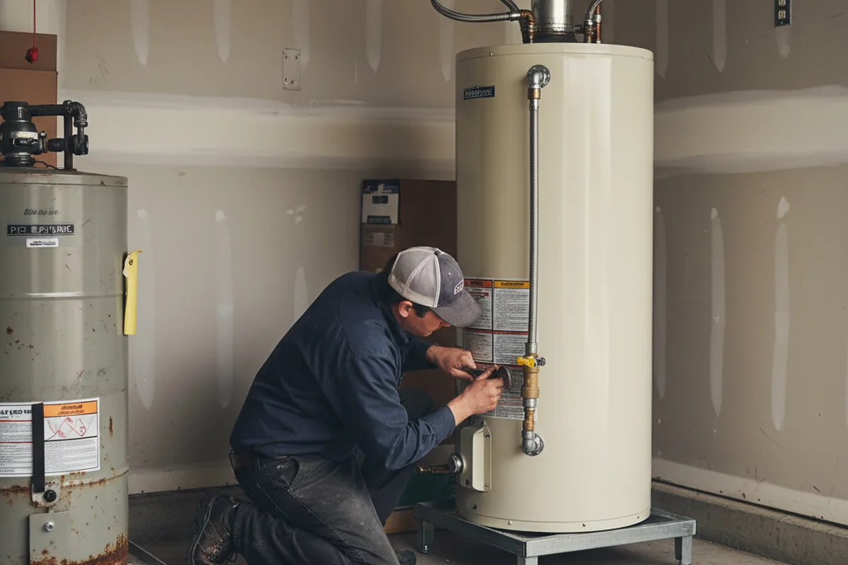 Water heater and shutoff valve replacement in New Prague